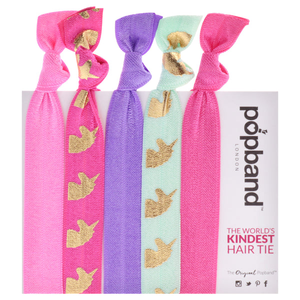 Popband Hair Tie - Unicorn by Popband for Women - 5 Pc Hair Bands