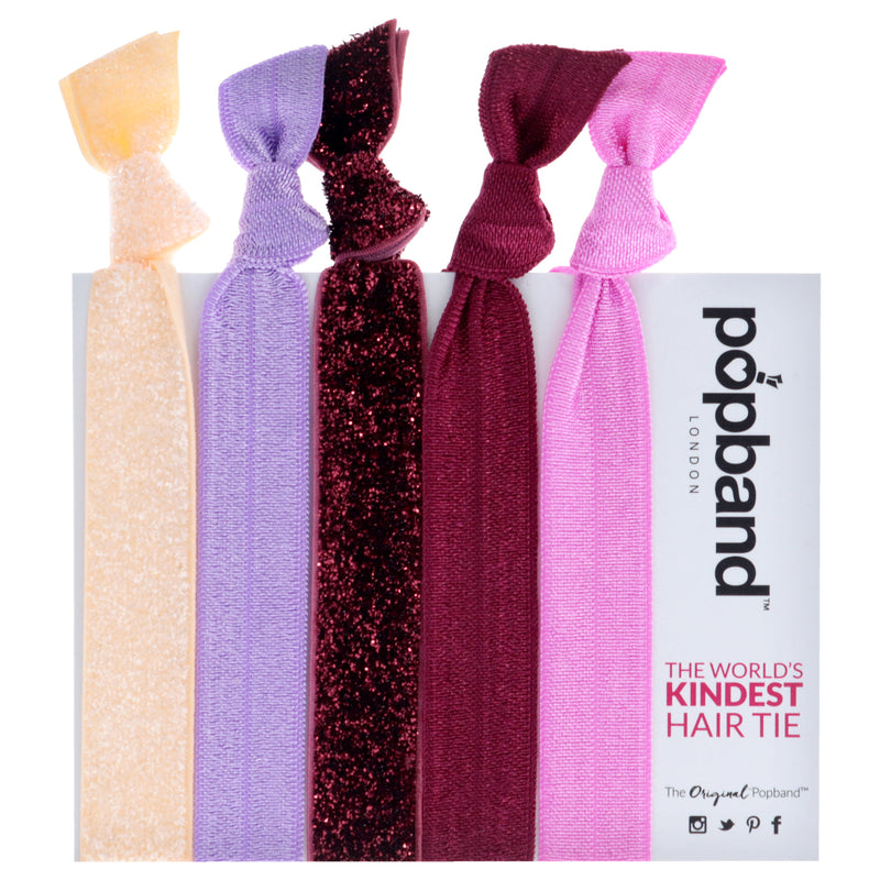 Popband Hair Tie - Winter Berry by Popband for Women - 5 Pc Hair Bands