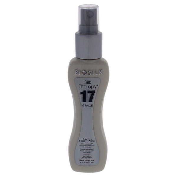 BioSilk Silk Therapy 17 Miracle Leave-In Conditioner by Biosilk for Unisex - 2.26 oz Conditioner