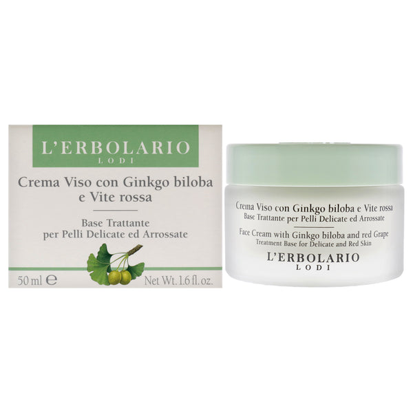 LErbolario Face Cream - Ginkgo Biloba and Red Grape by LErbolario for Unisex - 1.6 oz Cream