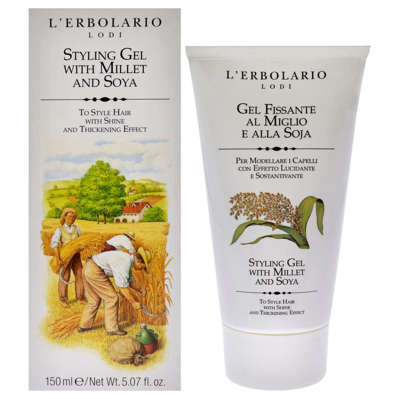 LErbolario Styling Gel - Millet and Soya by LErbolario for Unisex - 5.07 oz Gel