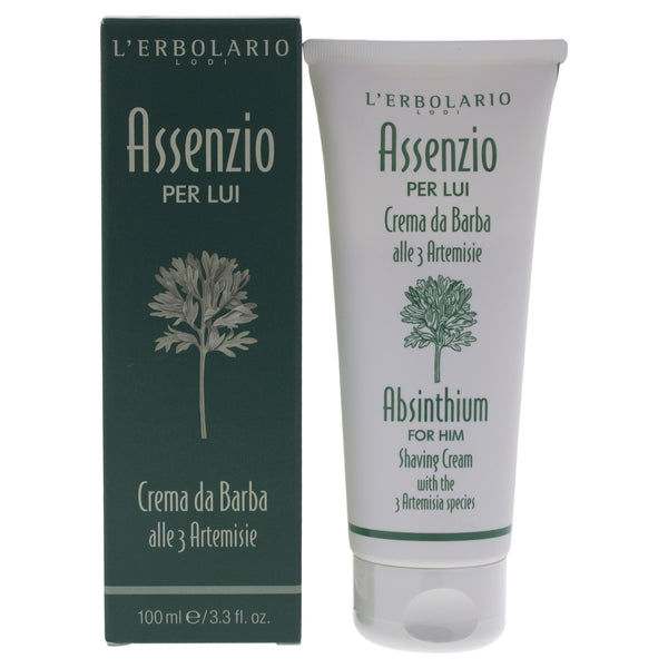 LErbolario Shaving Cream - Absinthium by LErbolario for Men - 3.3 oz Shave Cream