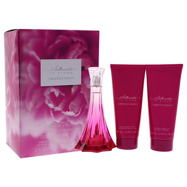 Christian Siriano Silhouette In Bloom by Christian Siriano for Women - 3 Pc Gift Set 3.4oz EDP Spray, 6.7oz Perfumed Body Lotion, 6.7oz Perfumed Shower Gel