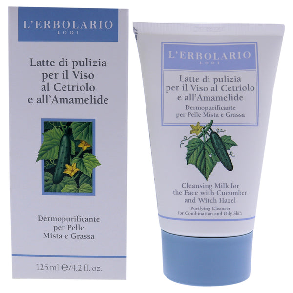 LErbolario Cleansing Milk - Cucumber and Witch Hazel by LErbolario for Women - 4.2 oz Cleanser