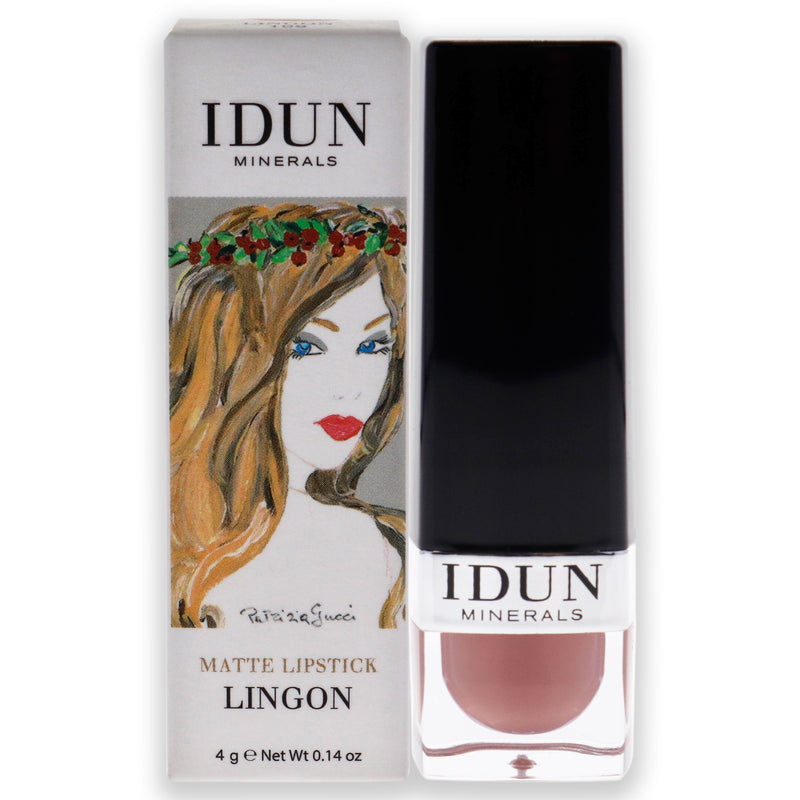 Idun Minerals Matte Lipstick - 109 Lingon by Idun Minerals for Women - 0.14 oz Lipstick