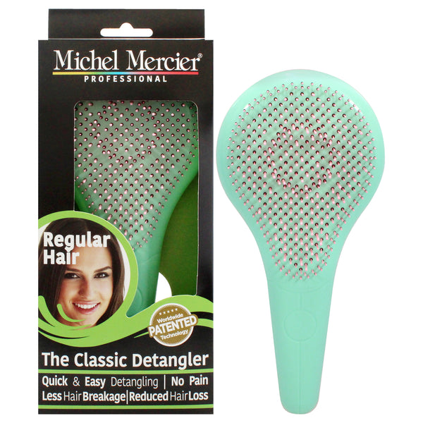 Michel Mercier The Classic Detangler Regular Hair - Pink-Green by Michel Mercier for Unisex - 1 Pc Hair Brush