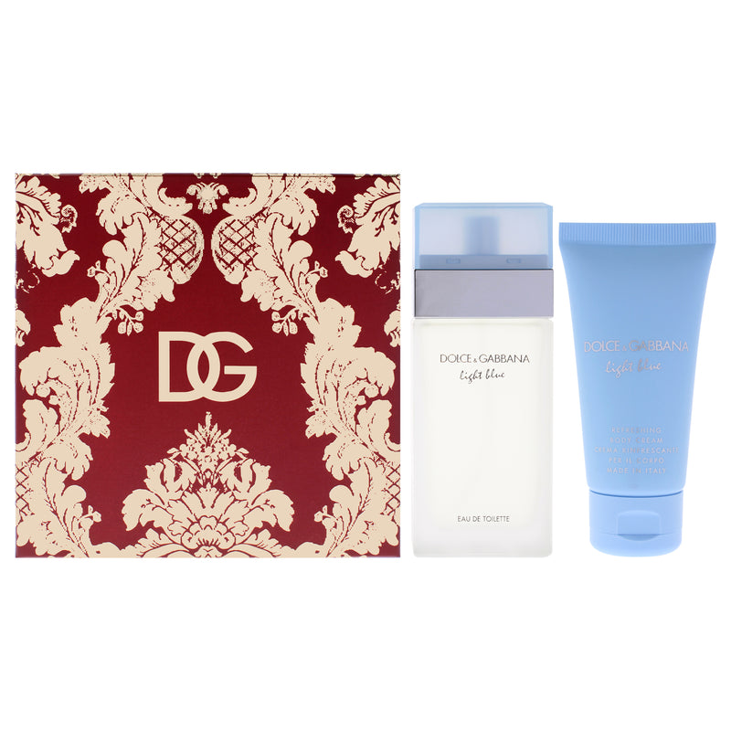Dolce & Gabbana Light Blue by Dolce and Gabbana for Women - 2 Pc Gift Set 1.7oz EDT Spray, 1.7oz Refreshing Body Cream