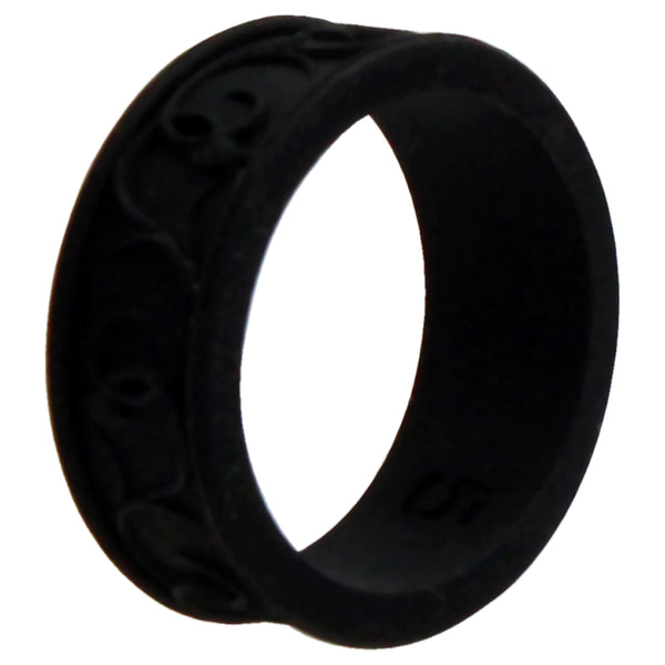 Silicone Wedding Flower Ring - Black by ROQ for Women - 5 mm Ring