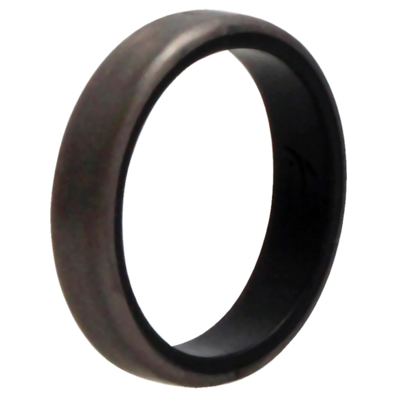 Silicone Wedding 6mm Brush 2Layer Ring - Silver by ROQ for Men - 15 mm Ring