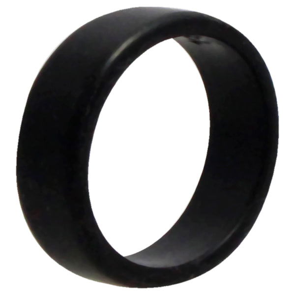 Silicone Wedding 2Layer Beveled 8mm Ring - Black by ROQ for Men - 16 mm Ring