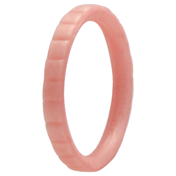 Silicone Wedding Stackble Lines Single Ring - Rose-Gold-New by ROQ for Women - 6 mm Ring