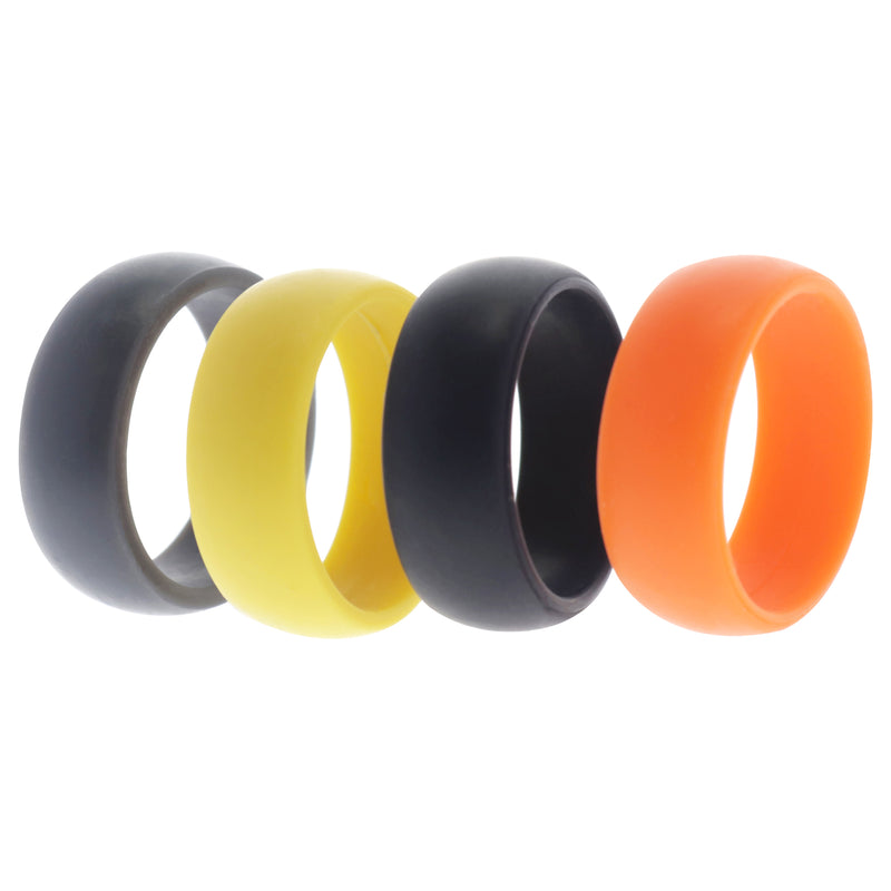 Silicone Wedding Ring Set - Yellow by ROQ for Men - 4 x 11 mm Ring