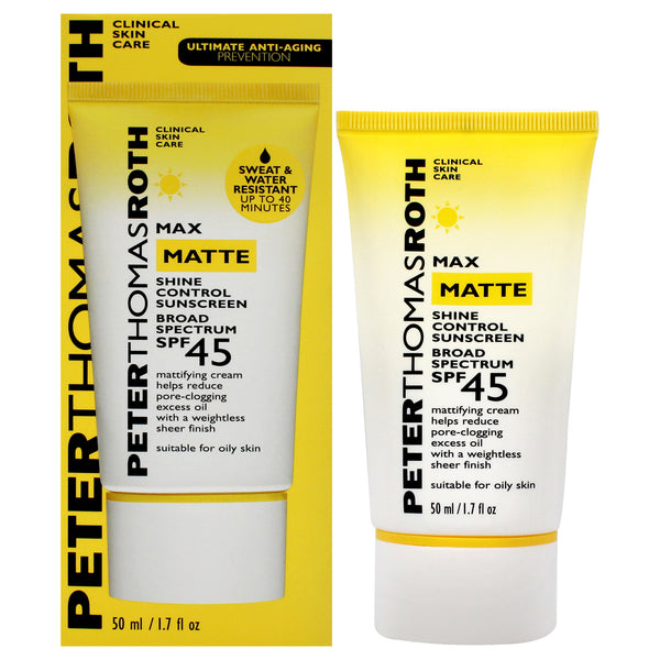 Peter Thomas Roth Max Matte Shine Control Sunscreen SPF 45 by Peter Thomas Roth for Unisex - 1.7 oz Sunscreen