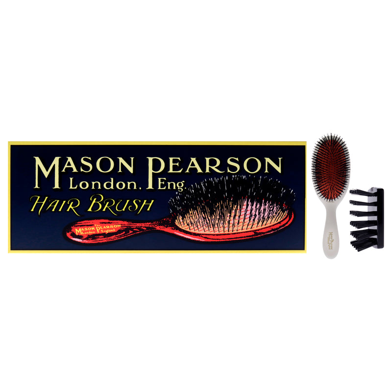 Mason Pearson Extra Small Pure Bristle Brush - B2 Ivory by Mason Pearson for Unisex - 2 Pc Hair Brush, Cleaning Brush