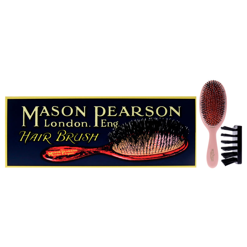 Mason Pearson Junior Bristle and Nylon Brush - BN2 Pink by Mason Pearson for Unisex - 2 Pc Hair Brush, Cleaning Brush