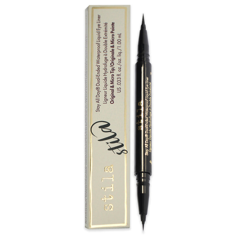 Stila Stay All Day Dual-Ended Waterproof Liquid Eye Liner - Intense Black by Stila for Women - 0.033 oz Eyeliner