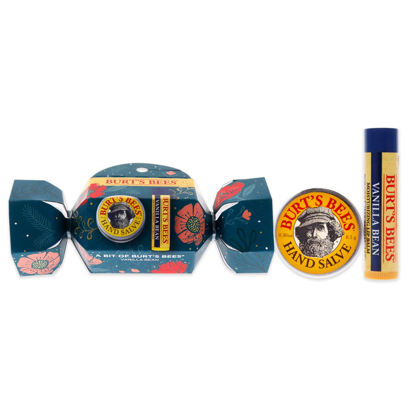Burt's Bees Vanilla Bean Lip Balm Kit by Burts Bees for Unisex - 2 Pc 0.15oz Lip Balm, 0.3oz Hand Salve
