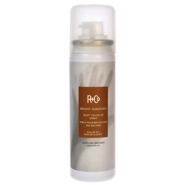 R+Co Bright Shadows Root Touch Up Spray - Medium Brown by R+Co for Unisex - 1.5 oz Hair Color