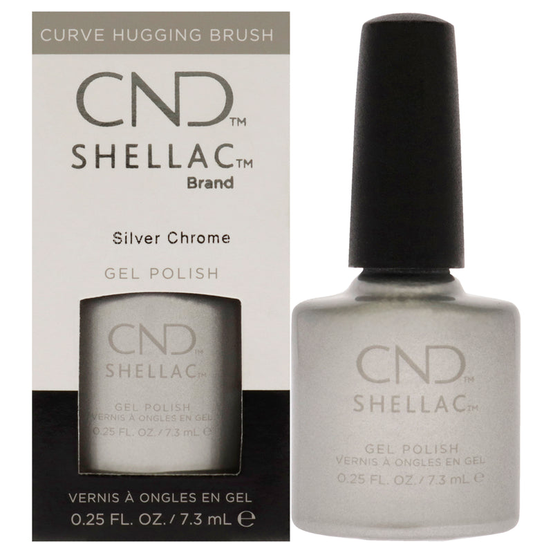 CND Shellac Nail Color - Silver Chrome by CND for Women - 0.25 oz Nail Polish
