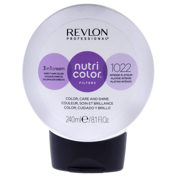 Revlon Nutri Color Cream - 1022 Intense Platinum by Revlon for Unisex - 8.1 oz Hair Color