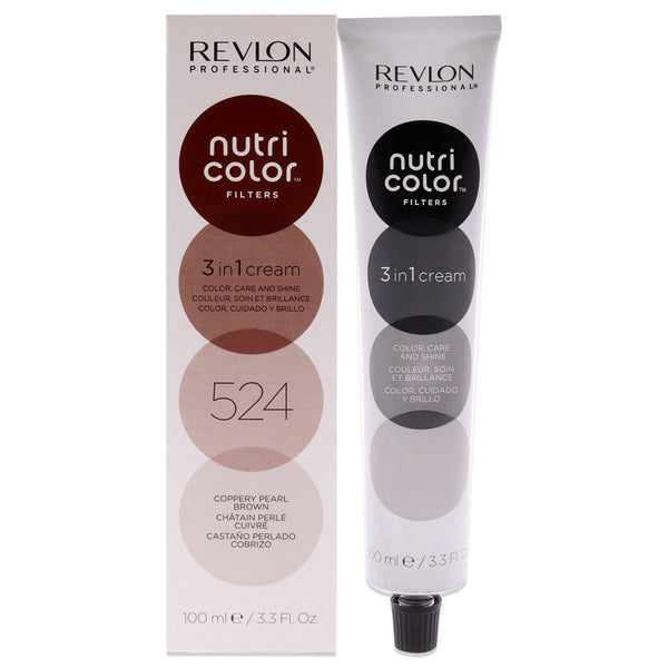 Revlon Nutri Color Cream - 524 Copper Pearl Brown by Revlon for Unisex - 3.3 oz Hair Color