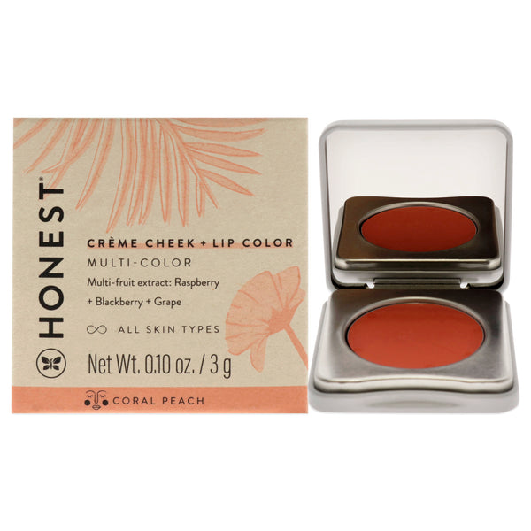 Honest Creme Cheek Blush Plus Lip Color - Coral Peach by Honest for Women - 0.10 oz Makeup