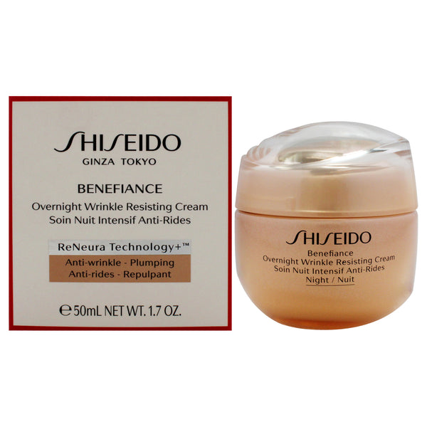 Shiseido Benefiance Overnight Wrinkle Resisting Cream by Shiseido for Women - 1.7 oz Cream