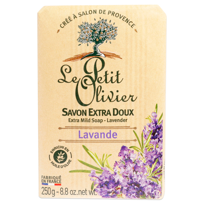 Le Petit Olivier Extra Mild Soap Bars - Lavender by Le Petit Olivier for Men - 8.8 oz Soap