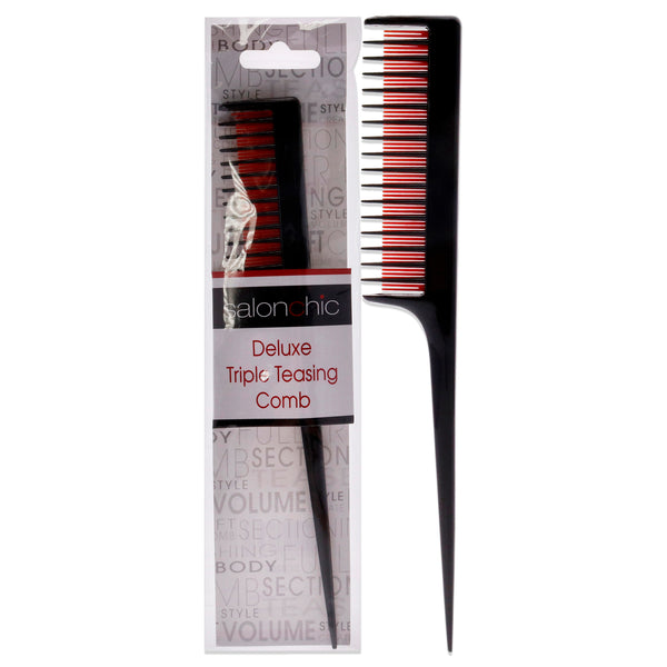 SalonChic Deluxe Triple Teasing Comb by SalonChic for Unisex - 1 Pc Comb