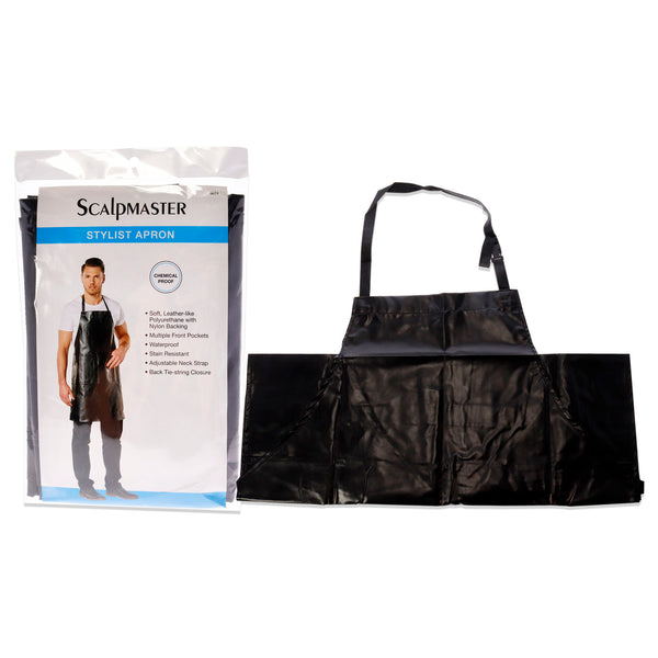 Scalpmaster Fashion Stylist Apron - Black by Scalpmaster for Unisex - 1 Pc Apron