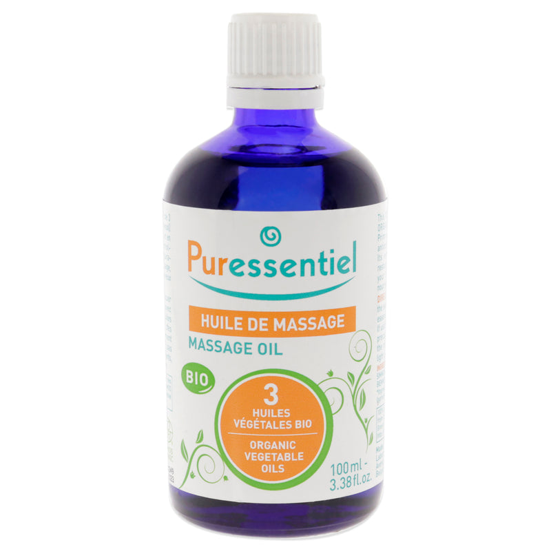 Puressentiel Organic Massage Oil with 3 Organic Vegetable Oils by Puressentiel for Unisex - 3.38 oz Oil