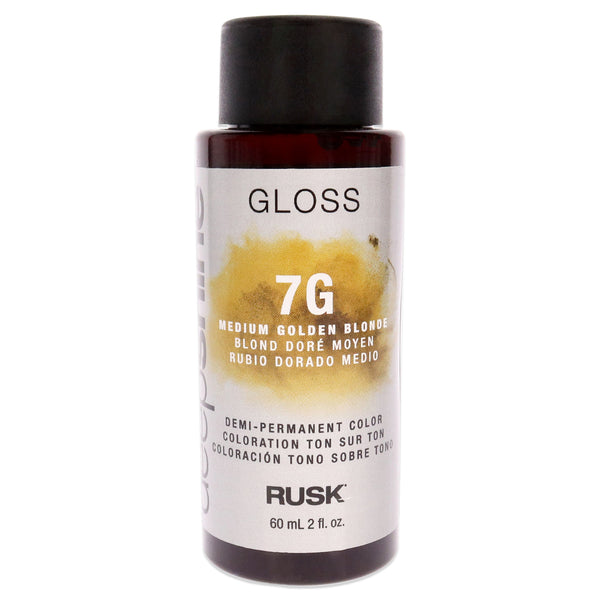 Rusk Deepshine Gloss Demi-Permanent Color - 7G Medium Golden Blonde by Rusk for Unisex - 2 oz Hair Color