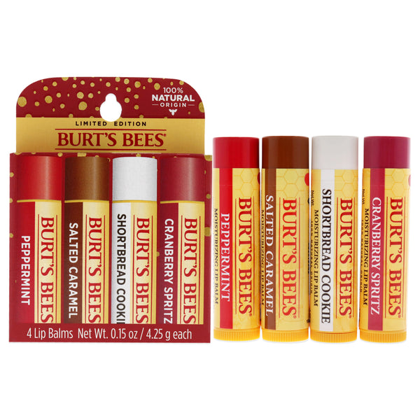 Burt's Bees Burts Bees Lip Balm Festive Fix 4-Pack - 2022 by Burts Bees for Unisex - 1 Pack Lip Balm