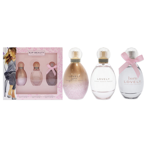 Sarah Jessica Parker Lovely Set by Sarah Jessica Parker for Women - 3 Pc Gift Set 1.7oz Lovely EDP Spray, 1.7oz Born Lovely EDP Spray, 1.7oz Lovely You EDP Spray