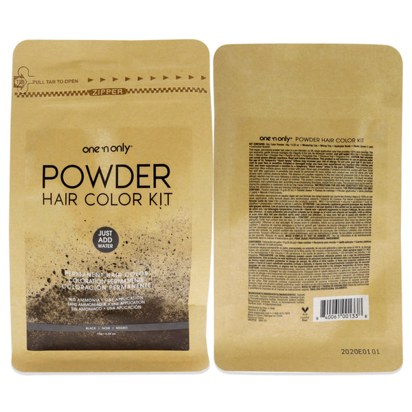 One n Only Powder Hair Color Kit - Black by One n Only for Unisex - 0.35 oz Hair Color