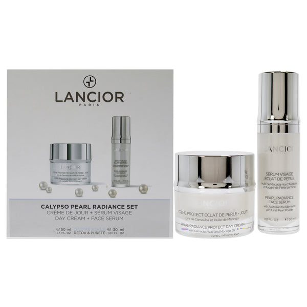 Lancior Pearl Radiance Calypso Set by Lancior for Unisex - 2 Pc 1.01oz Pearl Radiance Sublime Face Serum, 1.7oz Pearl Radiance Protect Day Cream