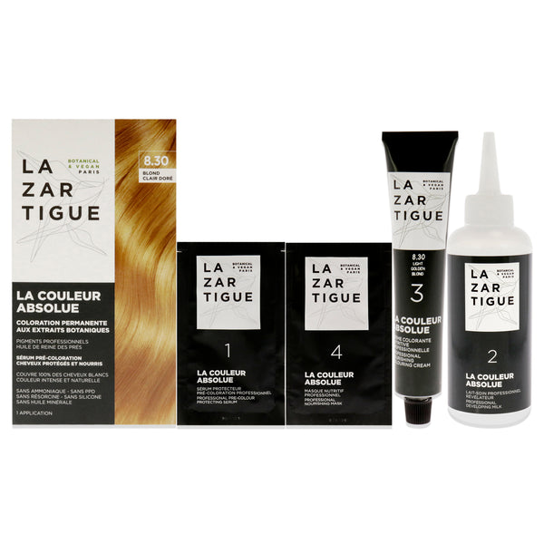 Lazartigue La Couleur Absolue Permanent Haircolor - 8.30 Light Golden Blonde by Lazartigue for Unisex - 1 Application Hair Color