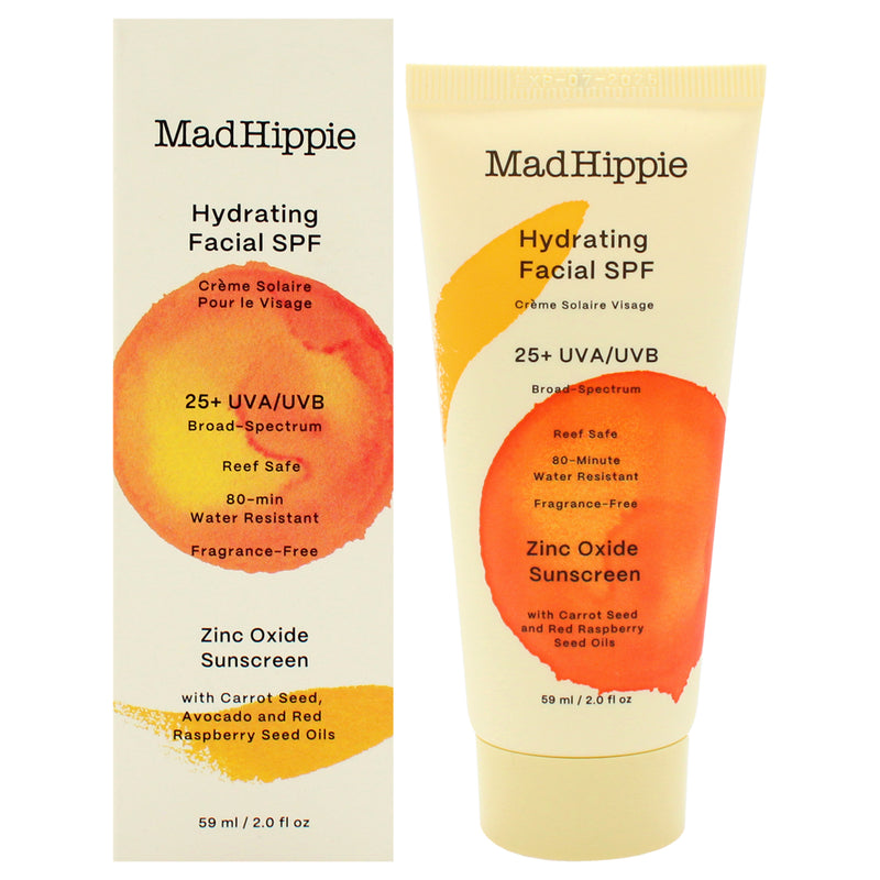 Mad Hippie Hydrating Facial SPF 25 Plus by Mad Hippie for Unisex - 2 oz Sunscreen