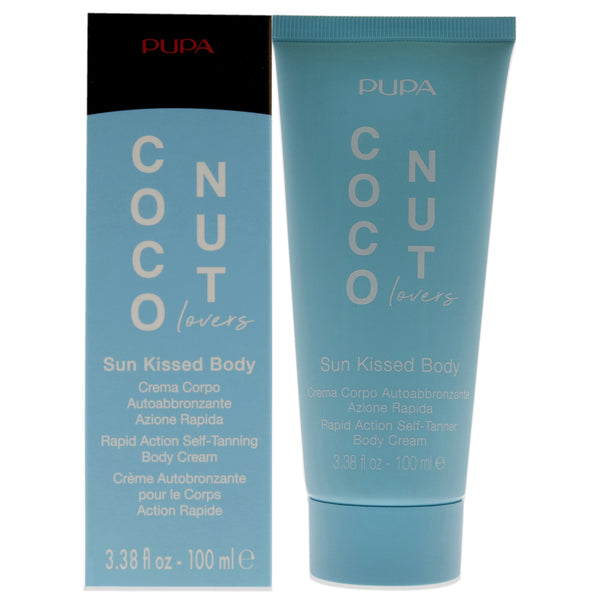 Pupa Milano Coconut Lovers Sun Kissed Body Rapid Action Self-tanning Body Cream - 001 by Pupa Milano for Women - 3.38 oz Bronzer