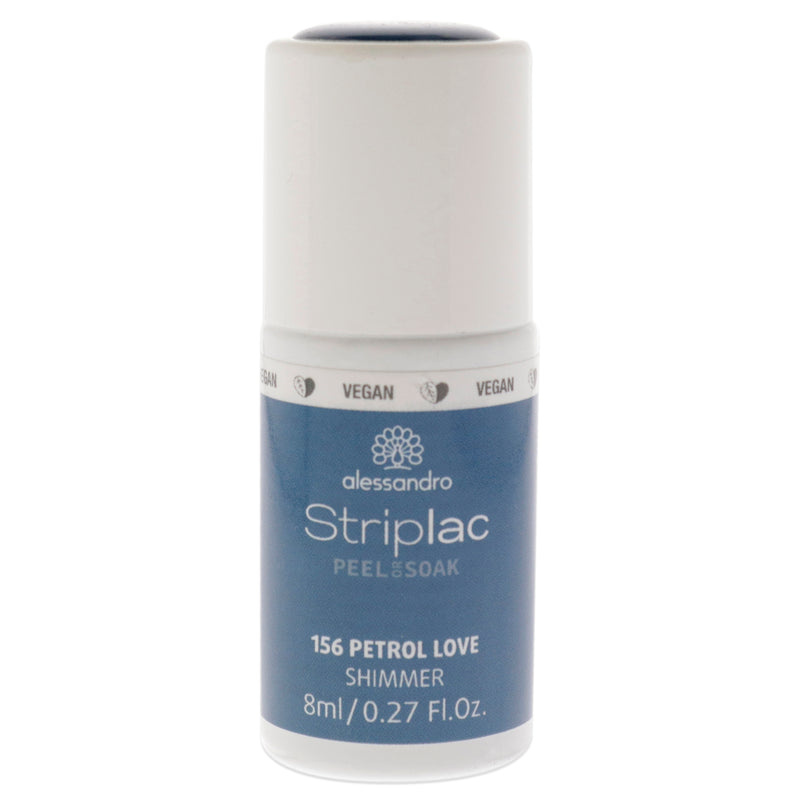 Alessandro Striplac Peel or Soak Shimmer - 156 Petrol Love by Alessandro for Women - 0.27 oz Nail Polish