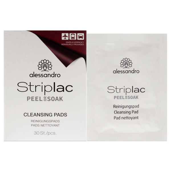 Alessandro Striplac Peel or Soak Cleansing Pads by Alessandro for Women 30 Pc Pads