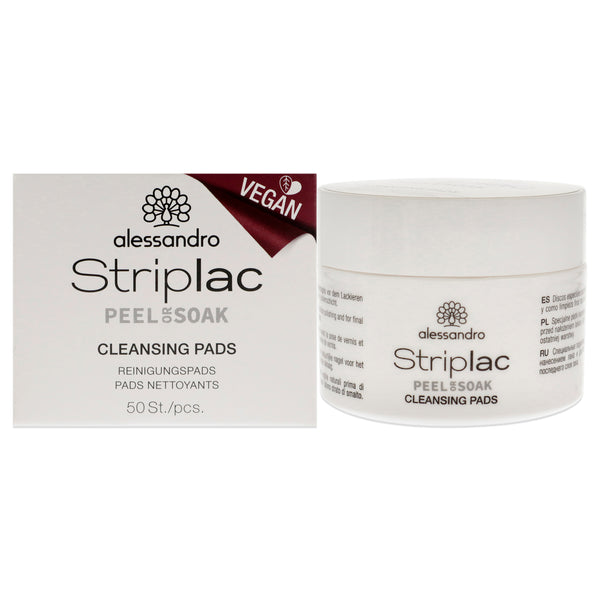 Alessandro Striplac Peel or Soak Cleansing Pads by Alessandro for Women 50 Pc Pads