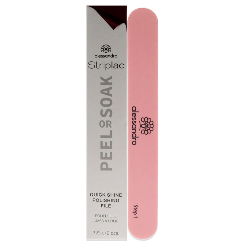 Alessandro Striplac Peel or Soak Quick Shine Polishing File by Alessandro for Women 2 Pc Nail File