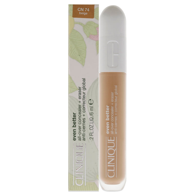 Clinique Even Better All-Over Concealer Plus Eraser - CN 74 Beige by Clinique for Women - 0.2 oz Concealer