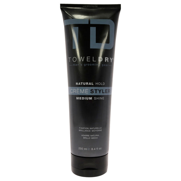Towel Dry Natural Hold Creme Styler by Towel Dry for Men - 8.4 oz Cream