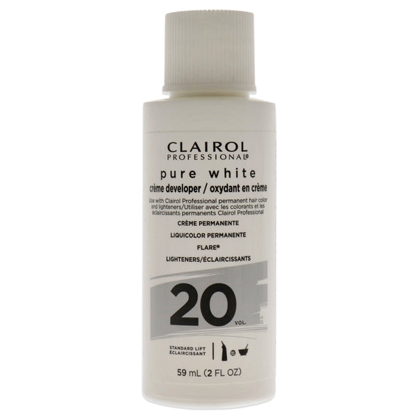 Clairol Pure White 20 Volume Creme Developer by Clairol for Unisex - 2 oz Lightener