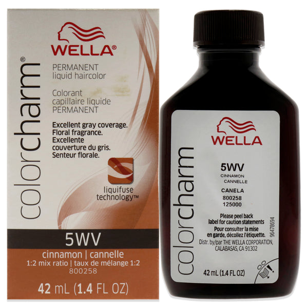 Color Charm Permanent Liquid Hair Color - 5WV Cinnamon by Wella for Unisex - 1.42 oz Hair Color