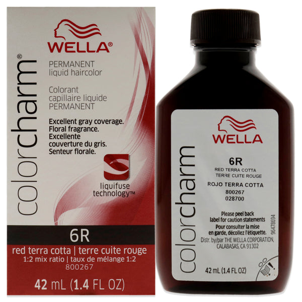 Wella Color Charm Permanent Liquid Hair Color - 6R Red Terra Cotta by Wella for Unisex - 1.42 oz Hair Color