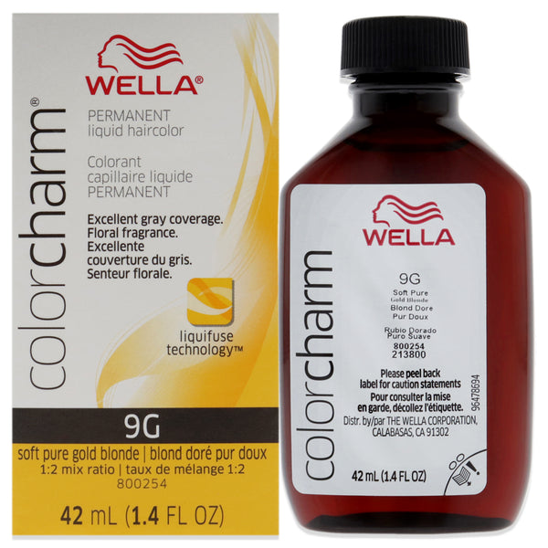 Wella Color Charm Permanent Liquid Hair Color - 9G Soft Pure Gold Blonde by Wella for Unisex - 1.42 oz Hair Color