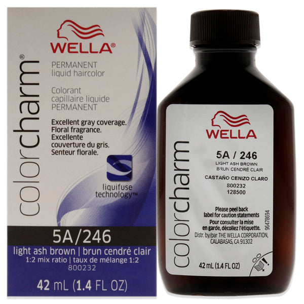 Wella Color Charm Permanent Liquid Hair Color - 246 5A Light Ash Brown by Wella for Unisex - 1.42 oz Hair Color